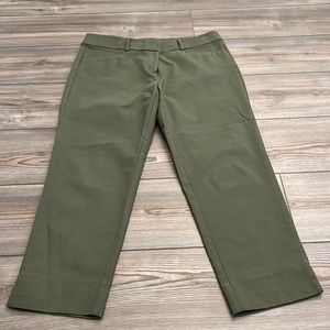 Loft Riviera Cropped Pants, size 8, inseam 25”, olive, worn once